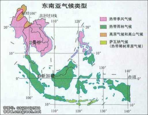 东南亚主要气候资源（东南亚地区的主要气候类型有什么和什么）