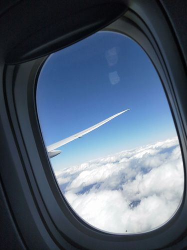 飞机上窗外的风景照片